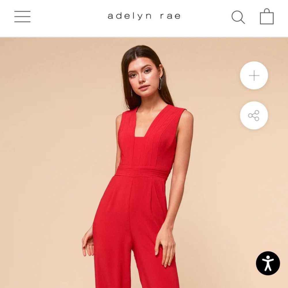 NWT Adelyn Rae - XL Ella jumpsuit in Fiesta red